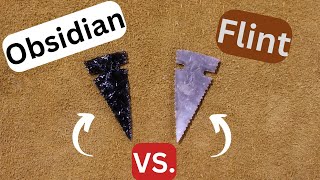 Which is Better Obsidian VS Flint Chert for Stone Hunting Points [upl. by Mundy353]