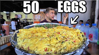 UNBEATABLE 50 EGG OMELET CHALLENGE Only 30 Minutes  Worlds BIGGEST Breakfast Omelette Challenge [upl. by Marela]