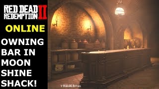 Red Dead Online  Buying amp Owning Bar For The First Time  Moonshine ShackSetup Prices amp More [upl. by Baniaz]