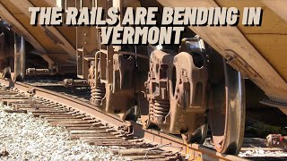 NS grain train pulls over bending rails amp cracking ties in Vermont Indiana [upl. by Audrie843]