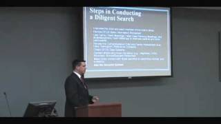 Child Welfare Legal Academy The Diligent Search Part 1 [upl. by Stanislas]