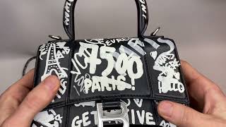 Authentic 2000 Balenciaga Hourglass XS Graffiti Bag  Legit Check [upl. by Ahsrats190]