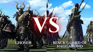 WARHAMMER III Total War  Chosen VS Black Guard of Naggarond [upl. by Stanway487]