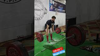 Deadlift 220 KG 🏋️‍♂️ No 1 Conventional Lift Weight 93 kg shorts powerlifting bodybuilding gym [upl. by Analem]