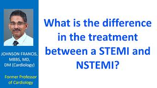 What is the difference in the treatment between a STEMI and NSTEMI [upl. by Grega]