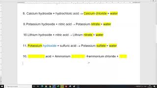 Acid and alkali neutralisation word equations KS3 [upl. by Eikcaj]