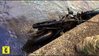 Stolen Motorbike Found And Returned To Owner  Newark Castle Magnet Fishing Collab [upl. by Yhtur244]