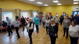 Gentle Line Dance class members practising quotGentle Eyesquot line dance [upl. by Arihsat]