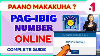 Paano Kumuha ng PAG IBIG Number Online How to Get PagIBIG Number member [upl. by Rosena156]