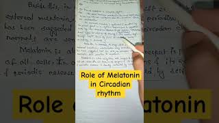 Role of melatonin in circadian rhythmzoologybiologyshortsfeed shortsviral [upl. by Albion717]