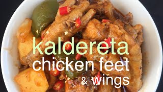 chicken feet amp wings kaldereta [upl. by Esirehc]