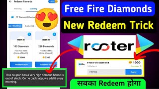 Rooter App Free Fire Max Diamonds Redeem Problem Solve Trick  Rooter ff max Diamonds Redeem Problem [upl. by Dennie]