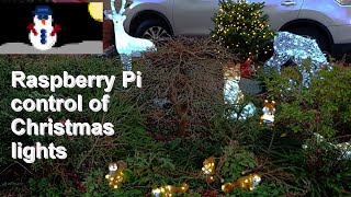 Christmas light controlled by Raspberry Pi Home automation and RGB addressable LED Neopixel [upl. by Ardnuassac813]