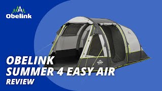 Obelink Summer 4 Easy Air Review Snel op te zetten tent  Obelink [upl. by Anilyx]