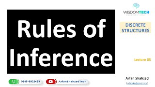 Discrete Structures 5 Rules of Inference in Urdu by Arfan Shahzad [upl. by Liggett]