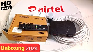 Airtel DTH New HD Connection Unboxing 2024  Airtel Digital HD Set Top Box Unboxing amp Review [upl. by Eceined]