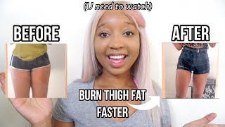 HOW TO BURN THIGH FAT FASTER with Chloe ting slim thigh challenge Thigh gap workout  How i slimmed [upl. by Hueston]