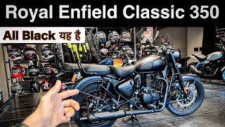 New 2024 Royal Enfield Classic 350 Stealth Black all updates price mileage Detailed Review video [upl. by Vincent]