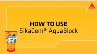 SikaCem® AquaBlock – effective waterstop [upl. by Jemmy]