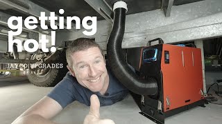 Installing a portable 12 volt diesel heater into a caravan or camper trailer ready for winter [upl. by Mount259]