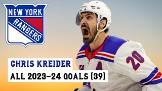 Chris Kreider 20 All 39 Goals of the 202324 NHL Season [upl. by Asia]