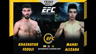 EFC1  1 Kickboxing  Khashayar Feouji🇮🇷 🆚️ Mahdi Alizada 🇦🇫  March 17 2023 [upl. by Irrok]