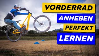 Manual Impuls als Bunnyhop Grundlage  Vorderrad Anheben mit MTB amp eMTB  Fahrtechnik Tutorial [upl. by Ahaelam]