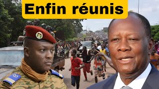 cest la joie totale Alassane Ouattara et Ibrahim Traoré enfin réunis [upl. by Joseph]