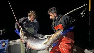 SWORDFISHING at NIGHT  Northeast Canyons Tuna Fishing  Ep 51 [upl. by Aenal]