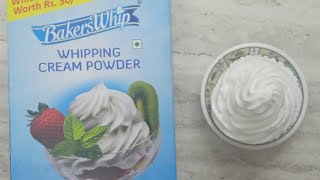 Perfect whipped cream with stiff peaks using Bakers Whip whipping cream powder [upl. by Earehs]