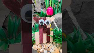 DIY Wooden Dog Craft 🐕 Animal Craft for Kids  Easy and fun at Home diy craft craftyfun kids [upl. by Ciapha]