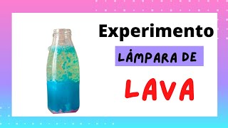 Como hacer una lámpara de lava Experimento para niños fácil y divertido [upl. by Llamaj]