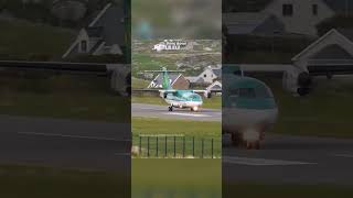 Donegal delight Aer Lingus 100 BUTTER landing [upl. by Lewiss445]