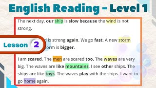 Improve English with Reading  Beginner Grade 1 Lesson [upl. by Wrench]