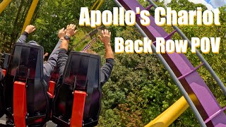 Apollos Chariot  Back Row POV  Busch Gardens Williamsburg [upl. by Maleeny]