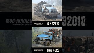 How MudRunners vehicles look in the SnowRunner game  Shorts [upl. by Churchill]