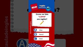 Você consegue acertar todas perguntas Quiz de inglês Material escolar aprenderingles ingles quiz [upl. by Anees]