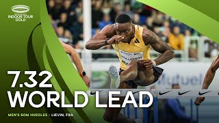 Grant Holloway powers to 732 world lead 🤯  World Indoor Tour 2024 [upl. by Amesari]