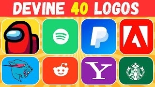 Devine le LOGO en 5 SECONDES  40 Logos Quizchallenge [upl. by Atinna]