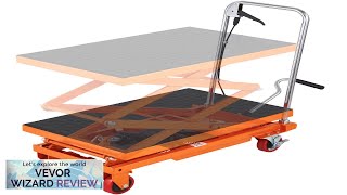 VEVOR Hydraulic Lift Table Cart 330lbs Capacity 50quot Lifting Height Manual Double Review [upl. by Etak980]