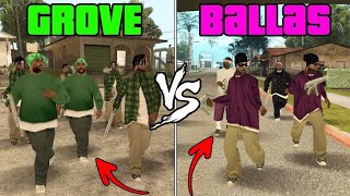 Grove street vs Ballas gang gta [upl. by Mossman836]