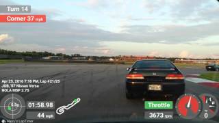 Track Night in America at Nola MSP  April 25  07 Nissan Versa S Hatch [upl. by Aihcila]