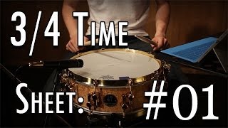 Snare Drum Exercise 34 Time  Sheet 1  Sonor AS 1405MB [upl. by Lianne]