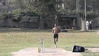 Front View of fast Bowling in Slow Motion [upl. by Aivitnahs134]