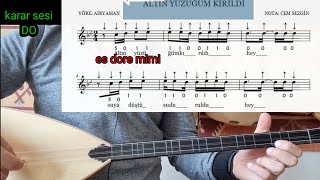 ALTIN YÜZÜĞÜM KIRILDI solfej kısasapbağlama dersleri [upl. by Eralcyram230]