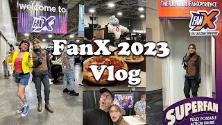 VLOG  Salt Lake FanX 2023  CELEBRITY PANELS COSPLAY FOOD amp MORE [upl. by Ahsikal625]