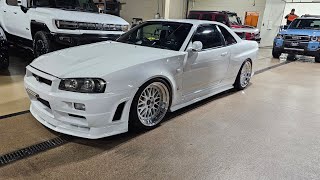 Nissan R34 GTR Vspec for Sale Chicago Motor Cars [upl. by Enaamuj]