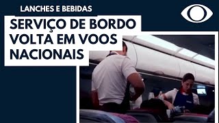 Serviço de bordo volta em voos nacionais [upl. by Ivzt]