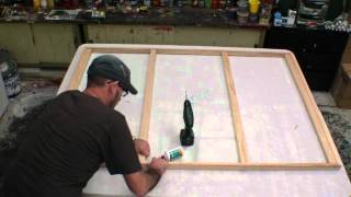 HOW TO MAKE A STRETCH CANVAS FREE LESSON Learn how to make a large canvas art [upl. by Aihtnyc]