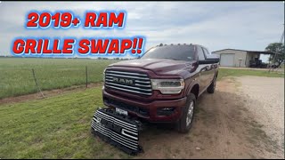 20192023 RAM 25003500 LARAMIE to LONGHORN Grille UpgradeSwap HOW TO [upl. by Brosy638]